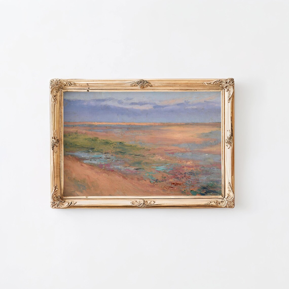 Pastel Landscape Art Print Vintage Landscape Painting Print Wall Art Floral Art Colourful Oil Painting A 03 - Image 2