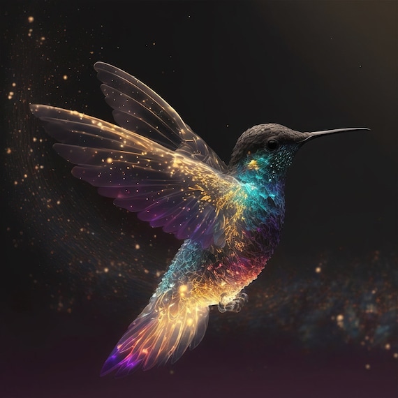 Magic Hummingbird Fantasy Art Poster