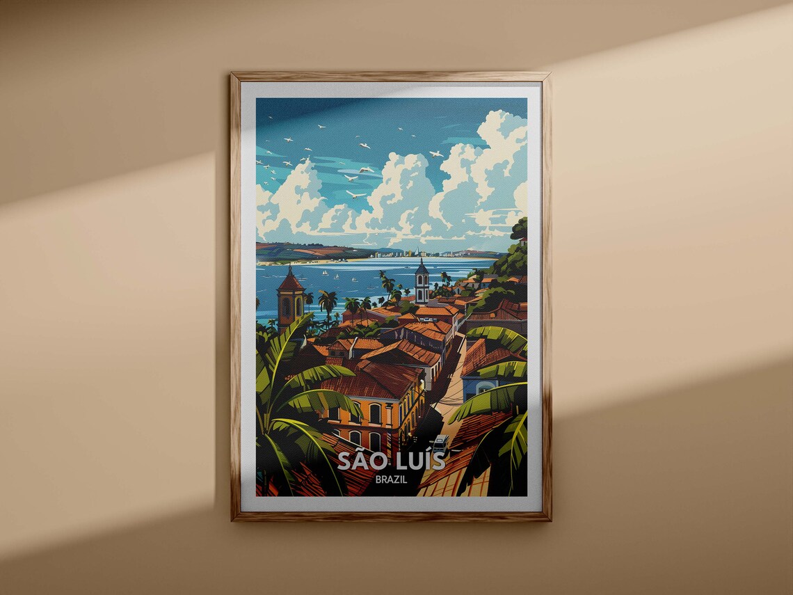 So Lus Print So Lus Travel Poster Brazil Wall Art Print Brazil Home Decor Travel Wall Art Poster Unique City Print - Image 3