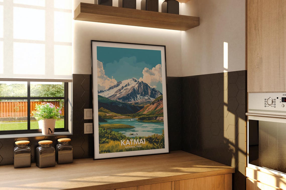 Katmani Print Katmani National Park Poster United States National Parks Art United States Travel Poster Nature Prints - Image 2