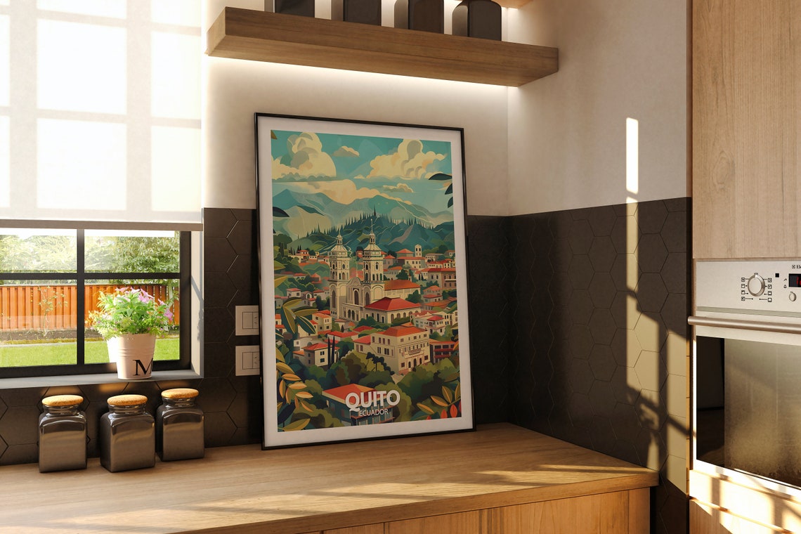 Quito Ecuador Colonial Old Town Andes Mountains Travel Poster - Image 2