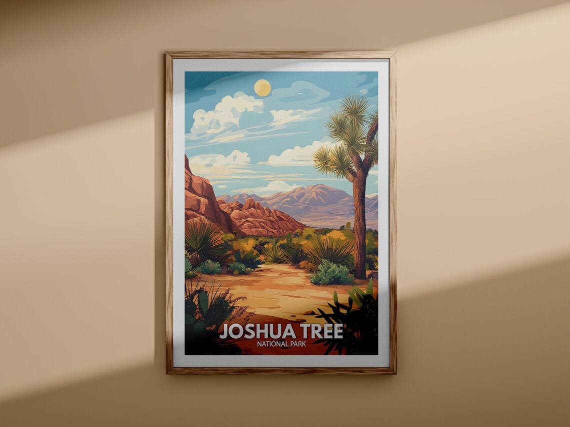 Joshua Tree Print Joshua Tree National Park Poster United States National Parks Art United States Travel Poster Nature Prints - Image 3