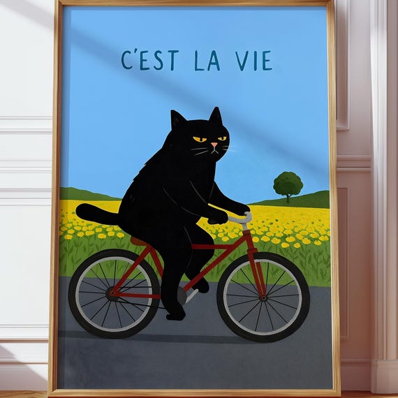 Cest La Vie Bombay Cat Quote Art Print