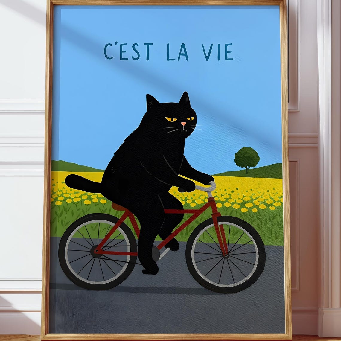 Cest La Vie Bombay Cat Quote Art Print