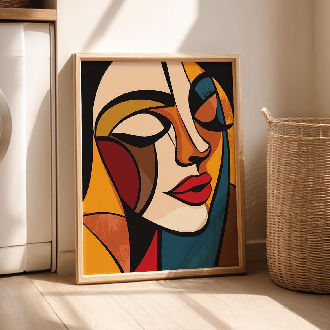 Abstract Woman Face Art Print Bold Modern Home Decor