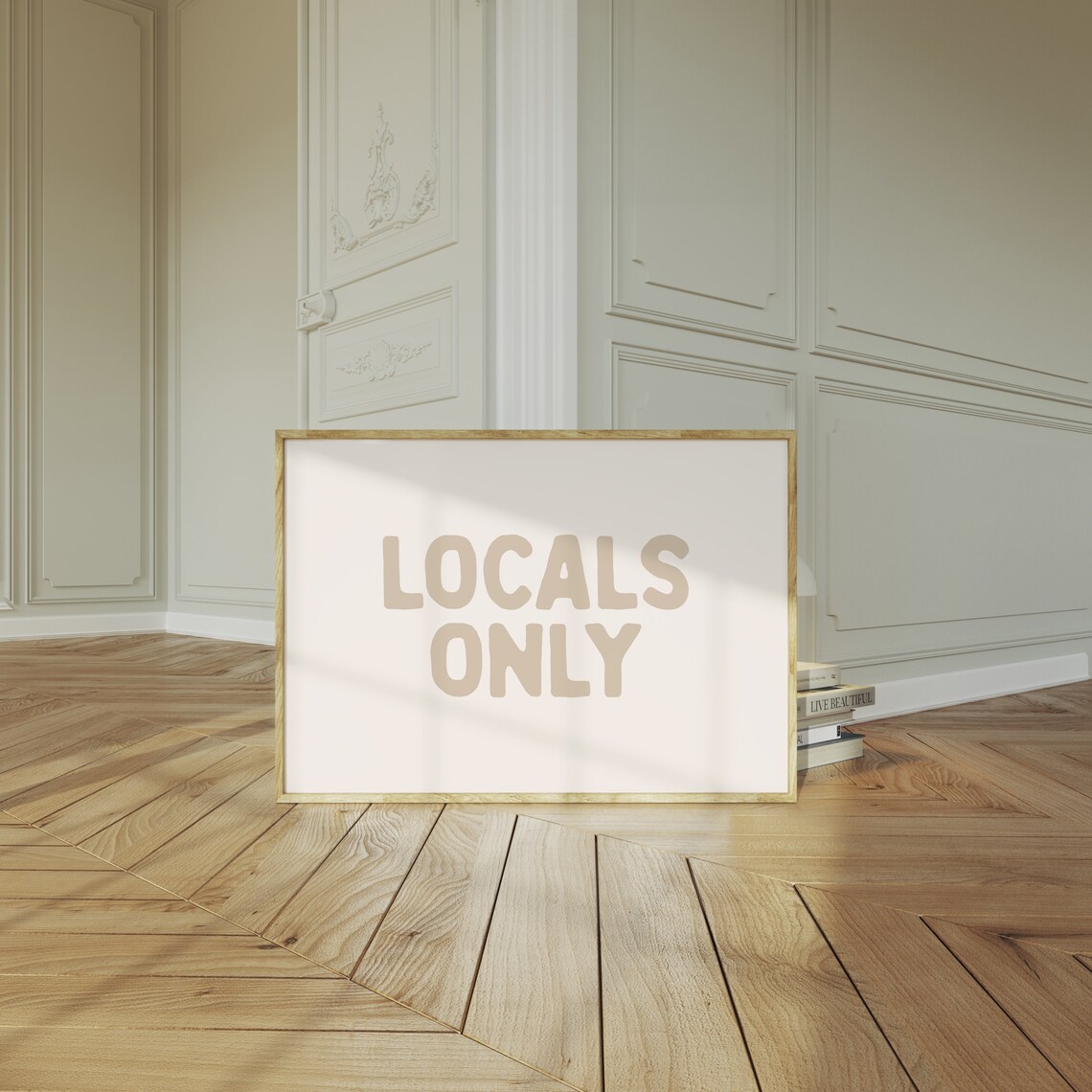 Locals Only Beach Print, Trendy Coastal Decor