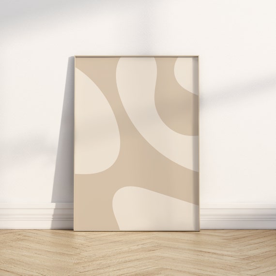 Beige Modern Abstract Print Neutral Minimalist Wall Art Modern Art Print Beige Wall Art Neutral Wall Decor Wall Art