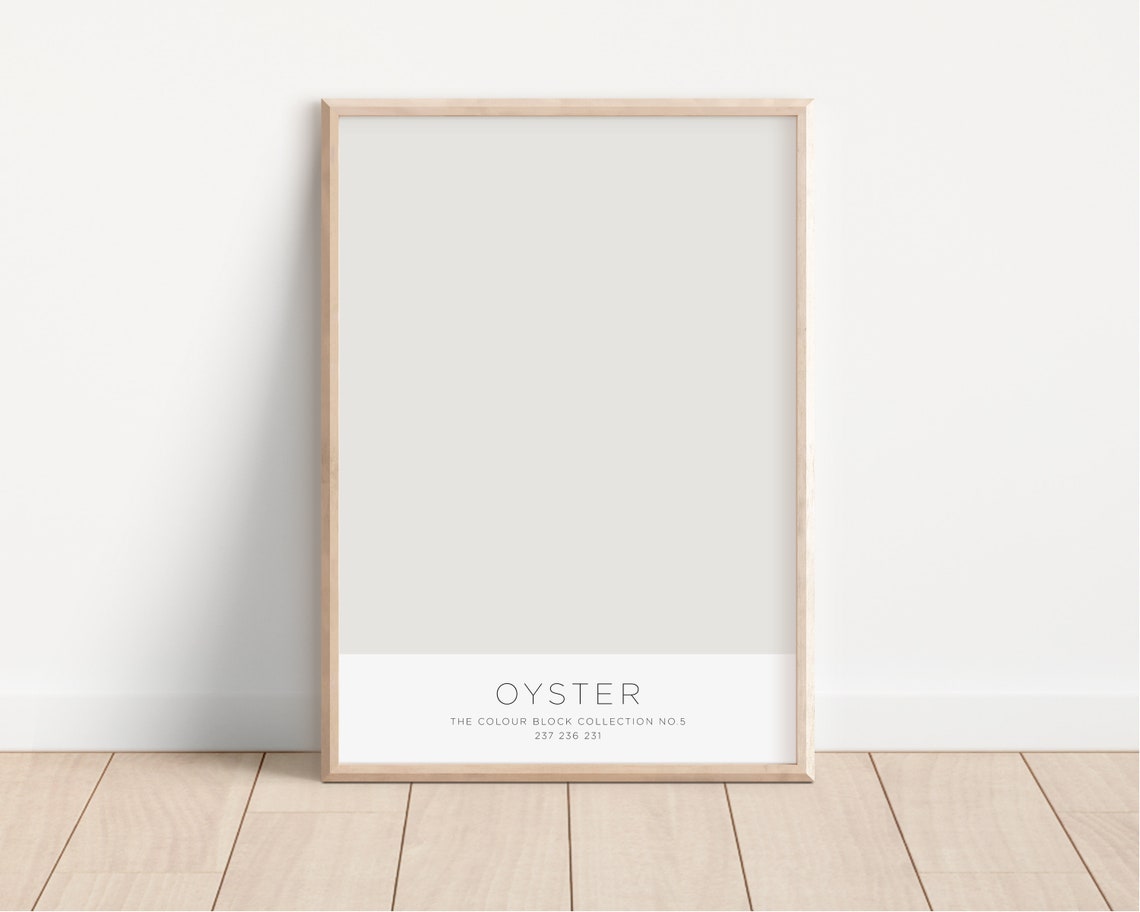 Oyster Colour Block Collection No 5 Minimalist Neutral Wall Art