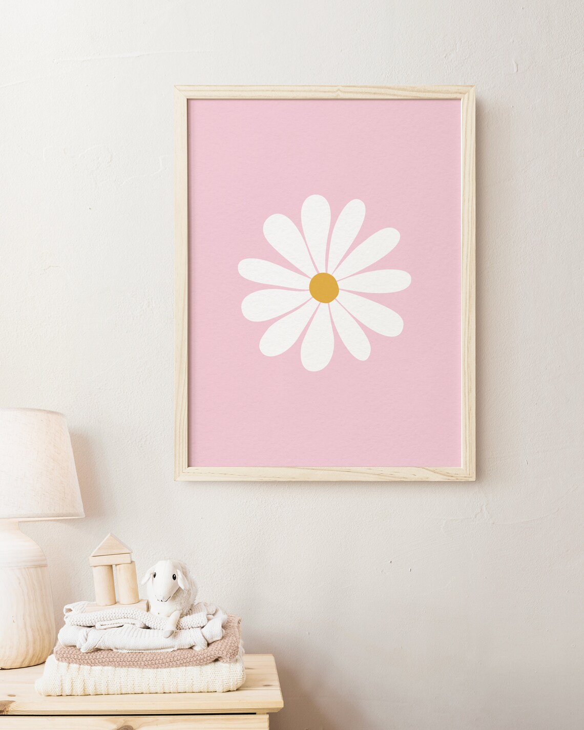 Daisy Print Boho Floral Art Print, Nursery Decor - Image 2