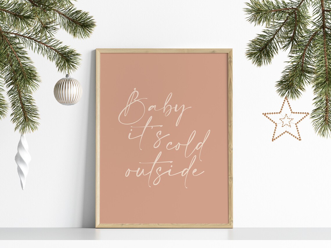 Terracotta Sage Christmas Baubles Hanging Ornament Holiday Poster - Image 3
