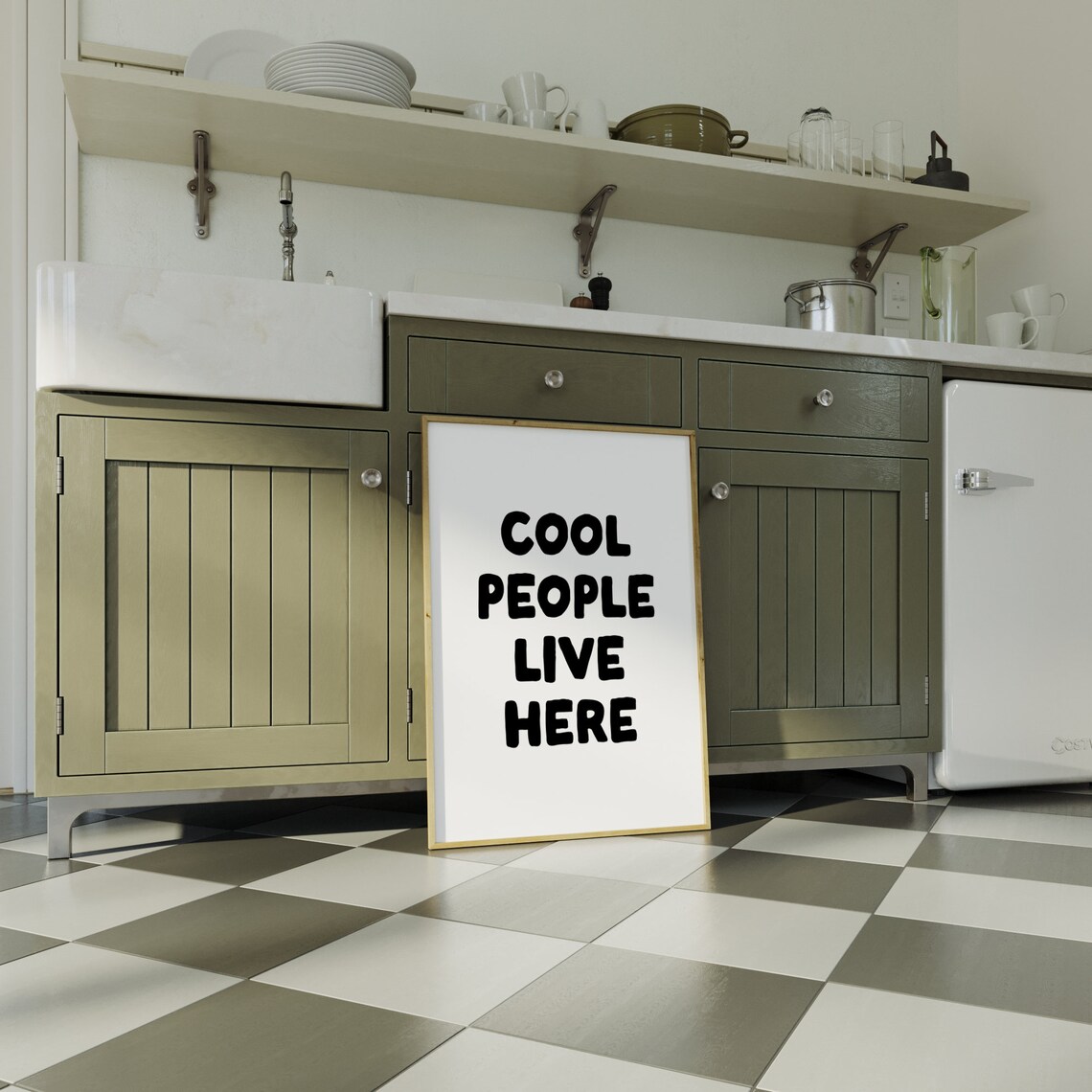 Cool People Live Here Art Print, Preppy Dorm Decor - Image 3