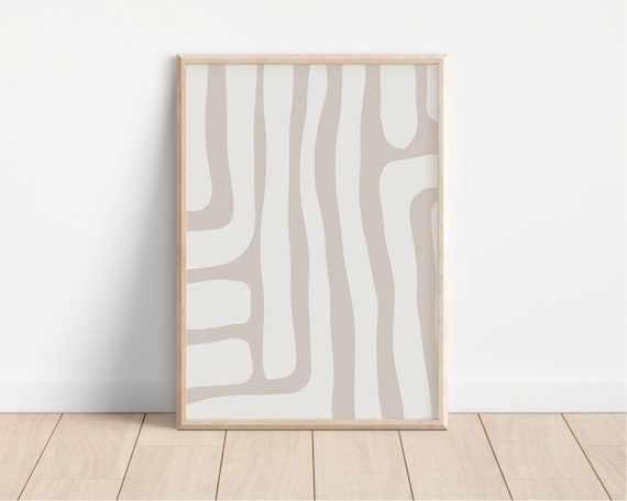 Modern Abstract Print, Organic Minimalist Boho