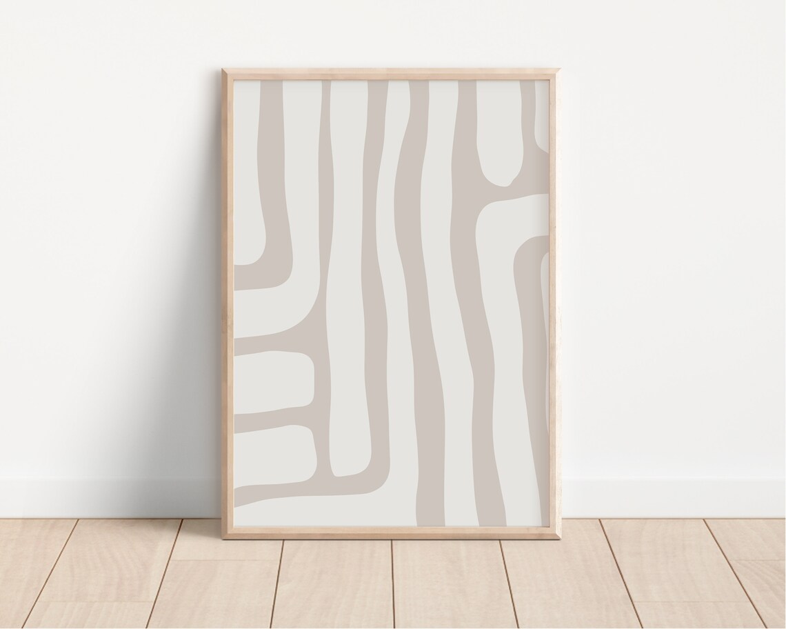 Modern Abstract Print, Organic Minimalist Boho
