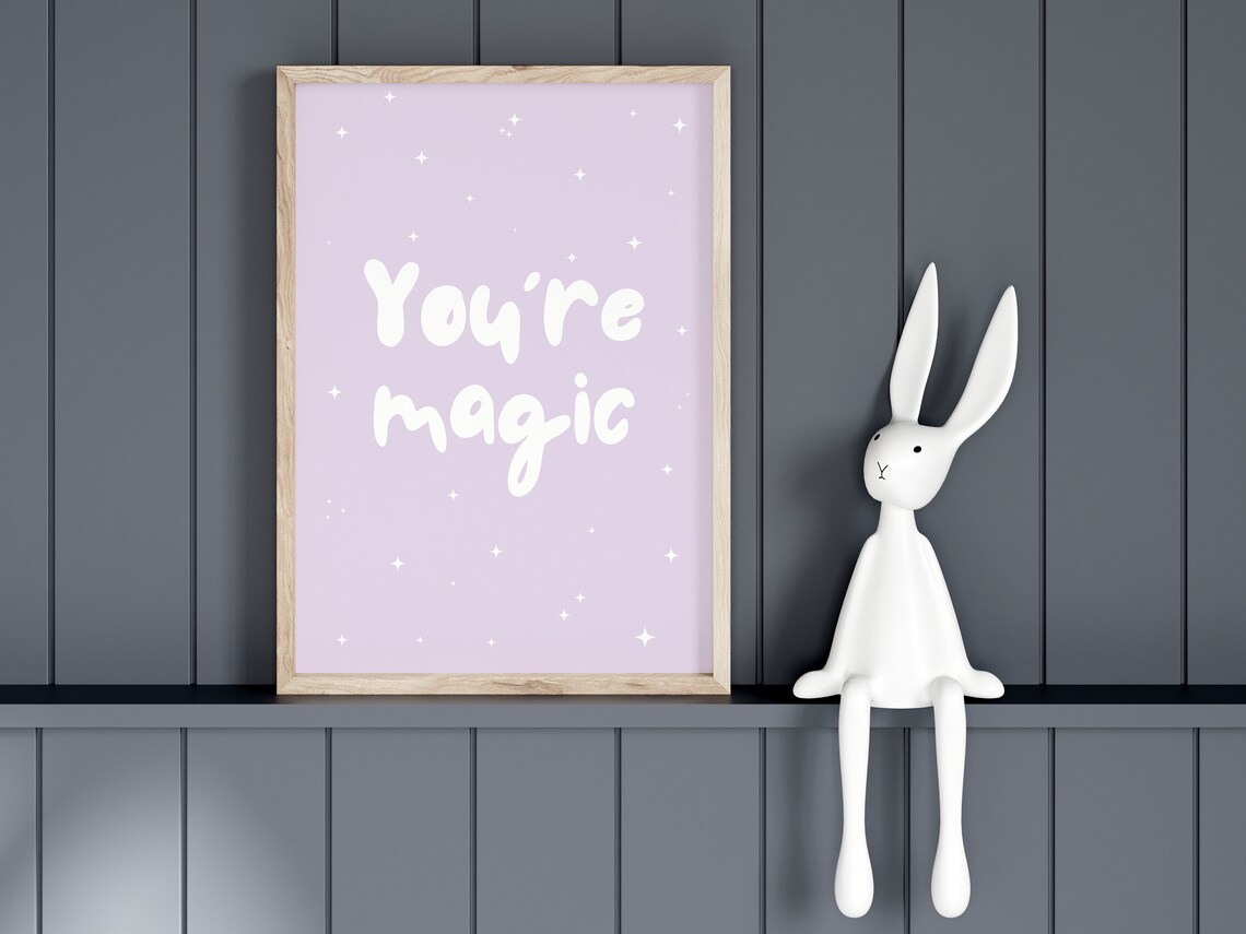 Youre Magic Lilac Boho Nursery Art Print - Image 2