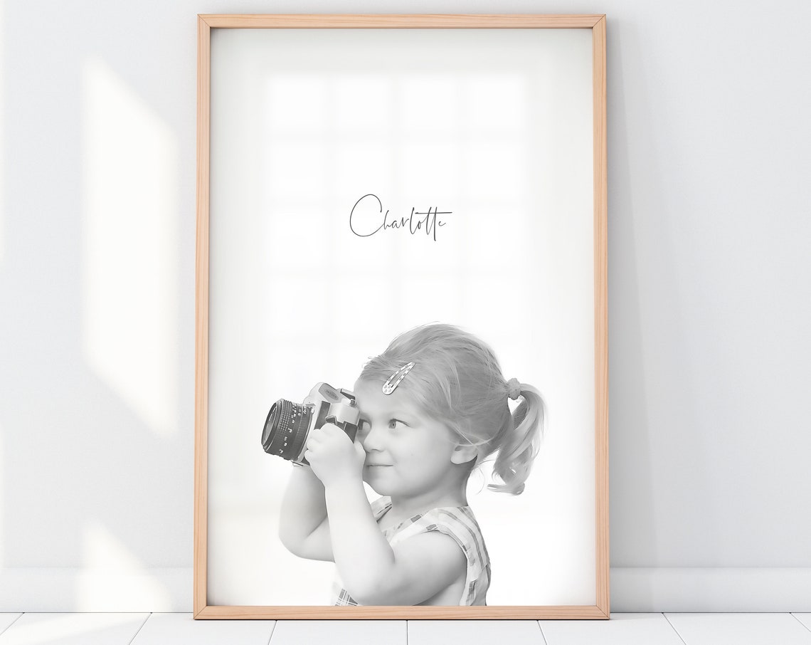Custom Peekaboo Child Portrait, Personalized Art Print
