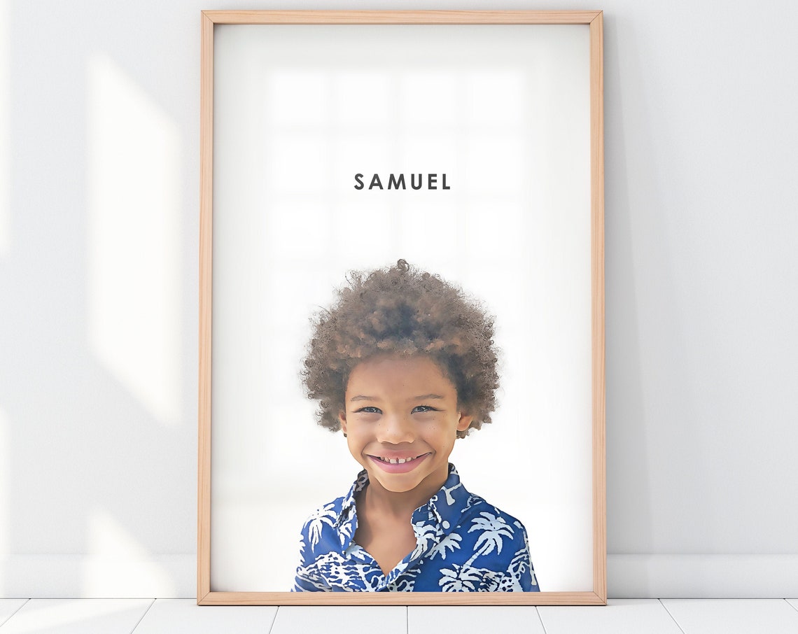 Custom Peekaboo Child Portrait, Personalized Art Print - Image 2