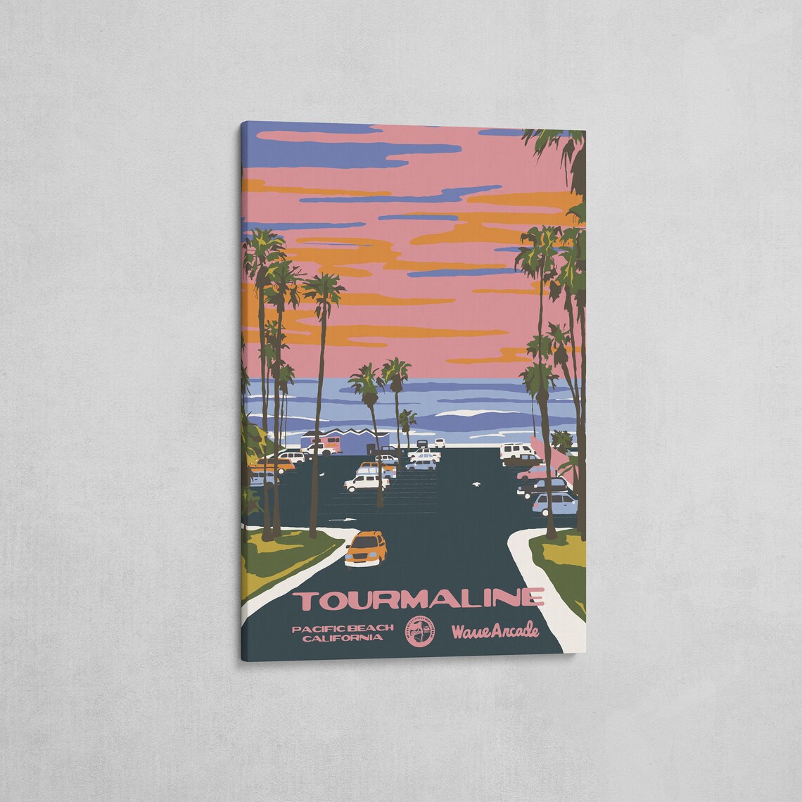 Tourmaline Pacific Beach Ca Print National Parks Vintage Style Surf Art Framedunframed Coastal Print - Image 2