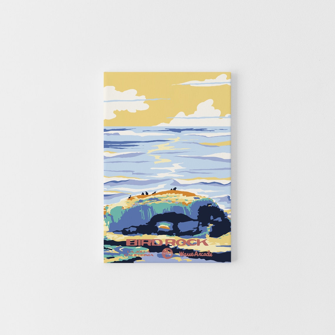 Bird Rock La Jolla California Offshore Rocks Wave Sunset Poster