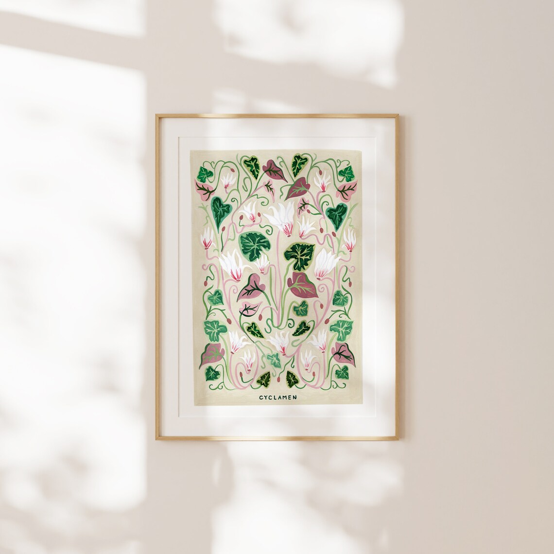 Cyclamen Vintage Botanical Art Print - Image 3