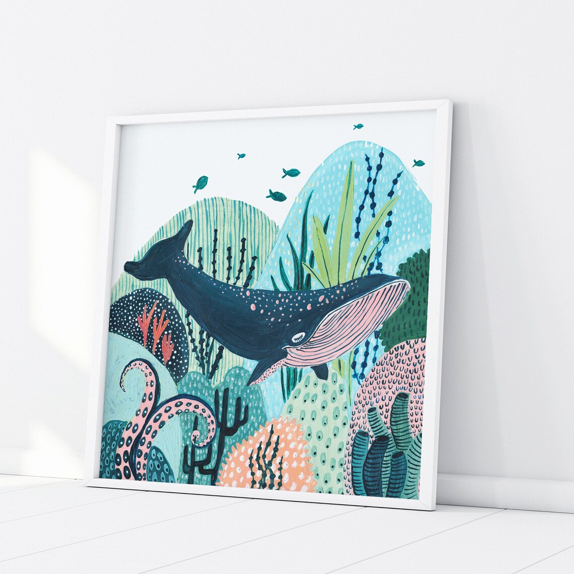Whale Whale Print, Nautical Nursery Wall Art - Image 3