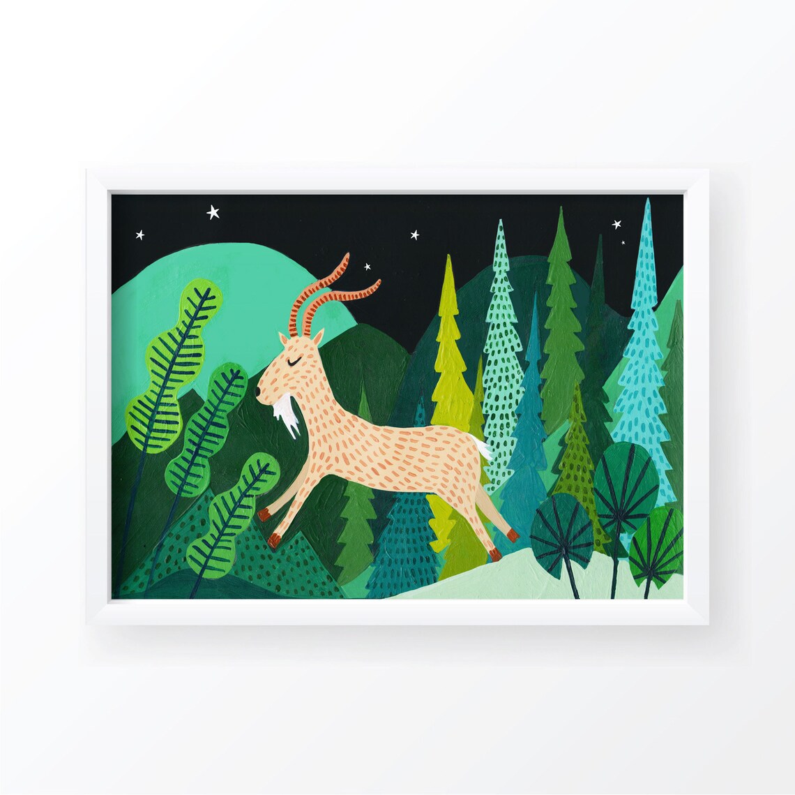 Capricorn Zodiac Print, Horoscope Constellation Art Print