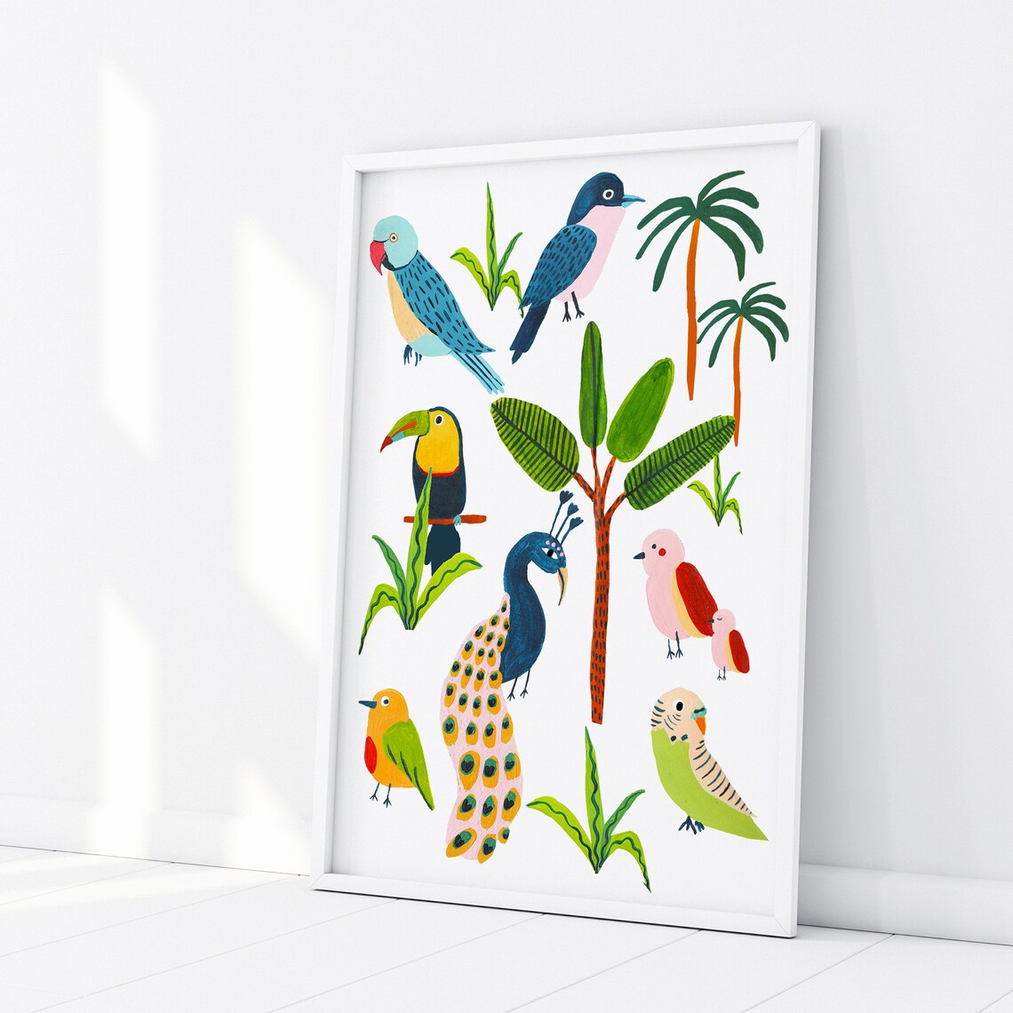 Tropical Bird Species Botanical Print, Nursery Wall Art - Image 4