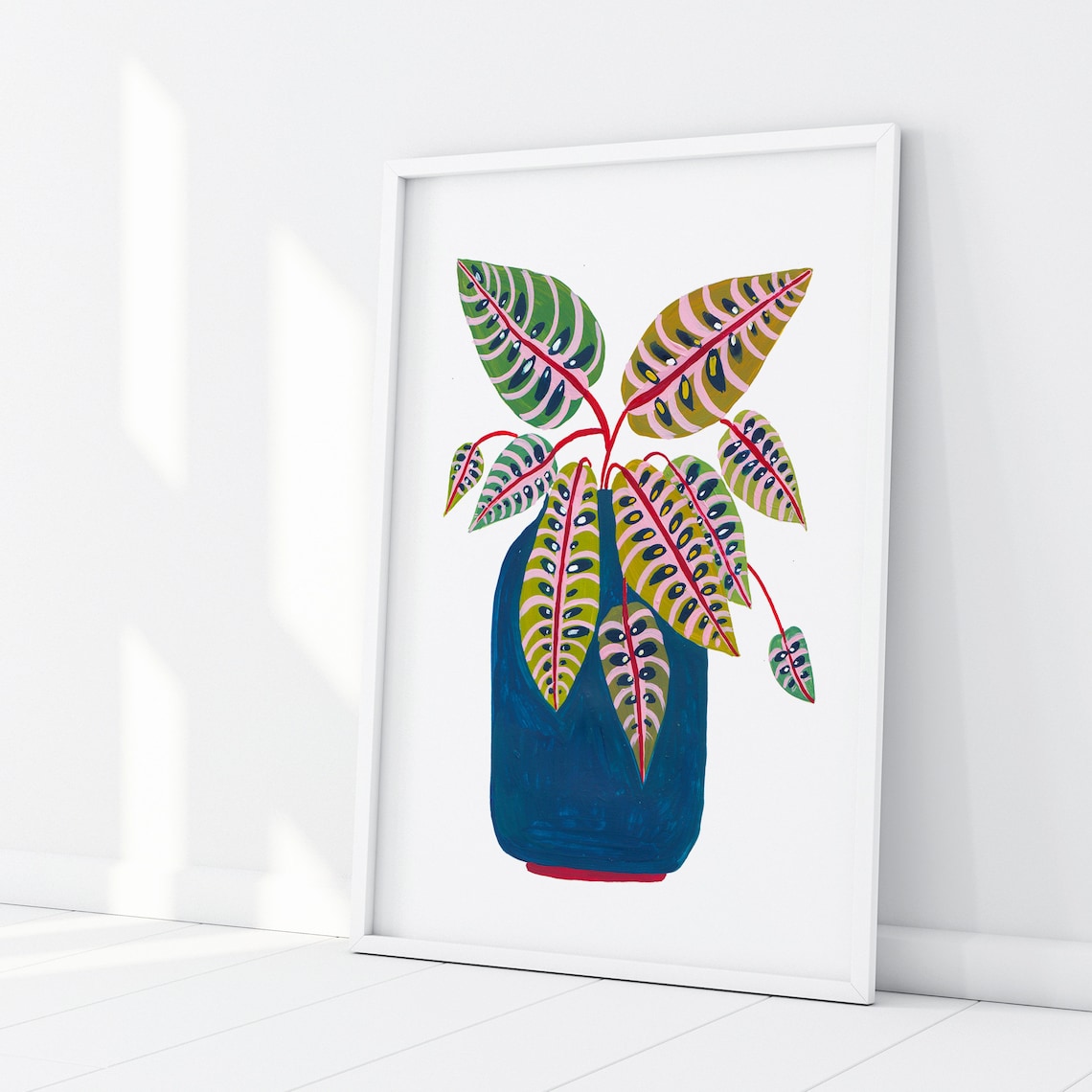 Prayer Plant Botanical Illustration, Dorm Decor Art Print - Image 2