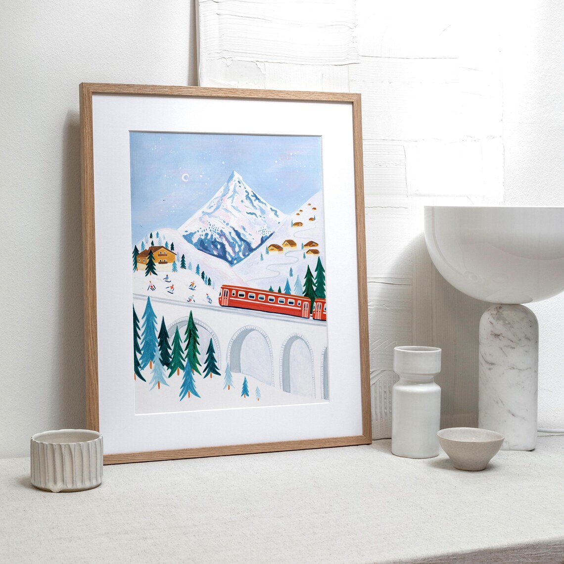 Zermatt Switzerland Skiing Poster, Swiss Alps Travel - Image 3