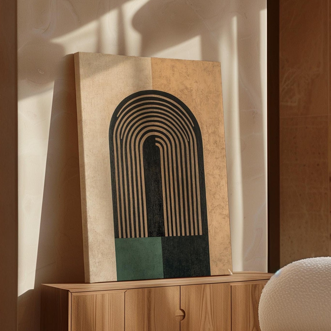 Modern Minimalist Archway With Bold Geometric Lines And Earth Toned Palette - Image 5