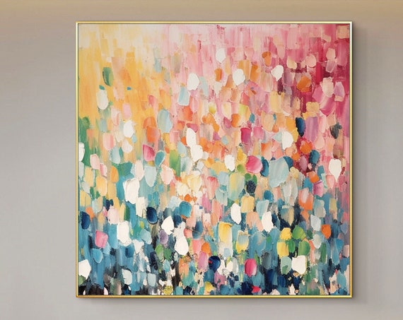 Abstract Colorful Texture, Modern Living Room Art Print