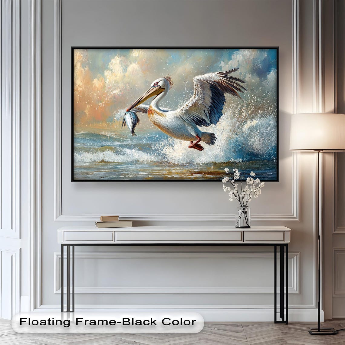 Pelican Catching Fish, Coastal Wildlife Scene - Image 2