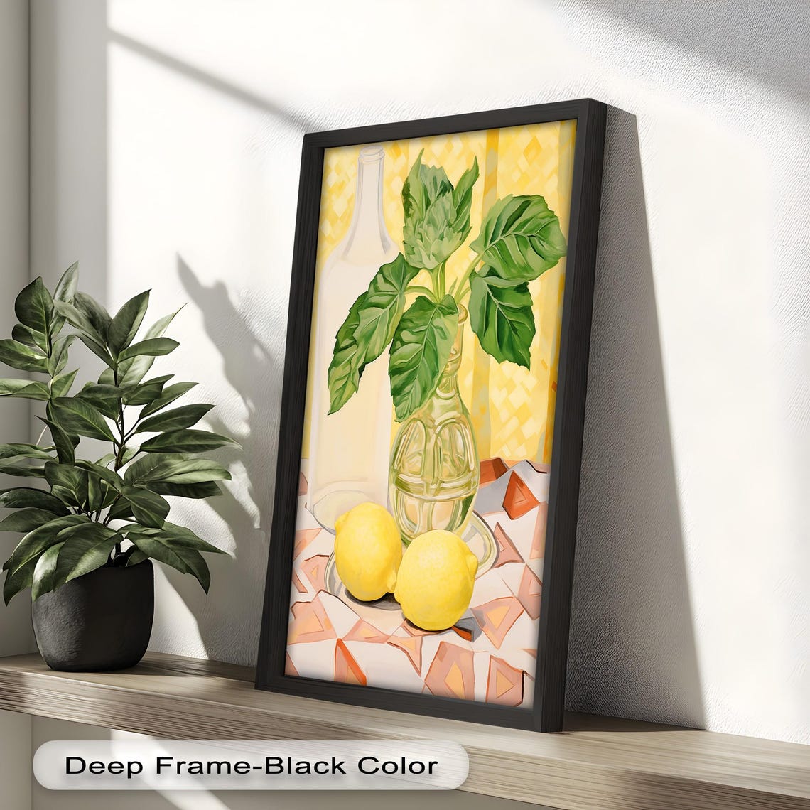 Lemon Still Life Art Print, Modern Kitchen Decor - Image 4