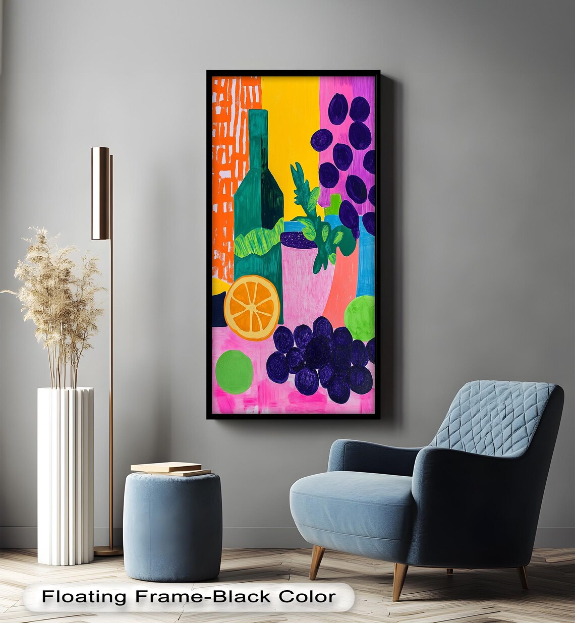 Panoramic Fruit Still Life, Abstract Kitchen Decor - Image 4