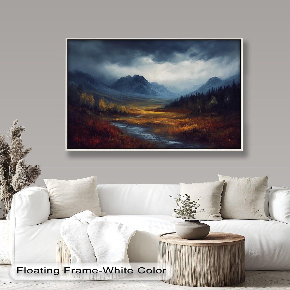 Moody Mountain Landscape, Rustic Home Decor