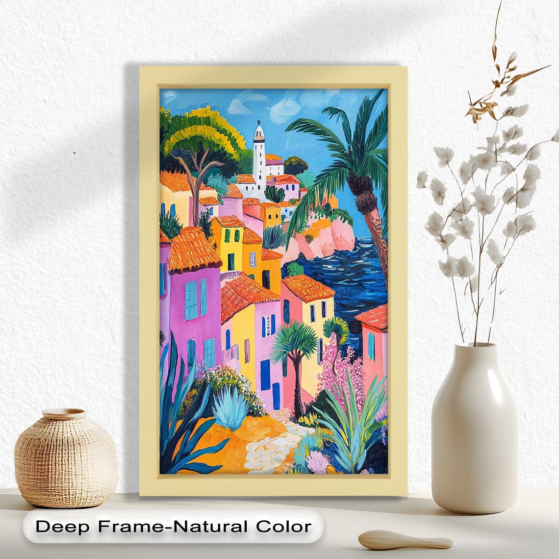 Mediterranean Village, Coastal Town Art Print - Image 2