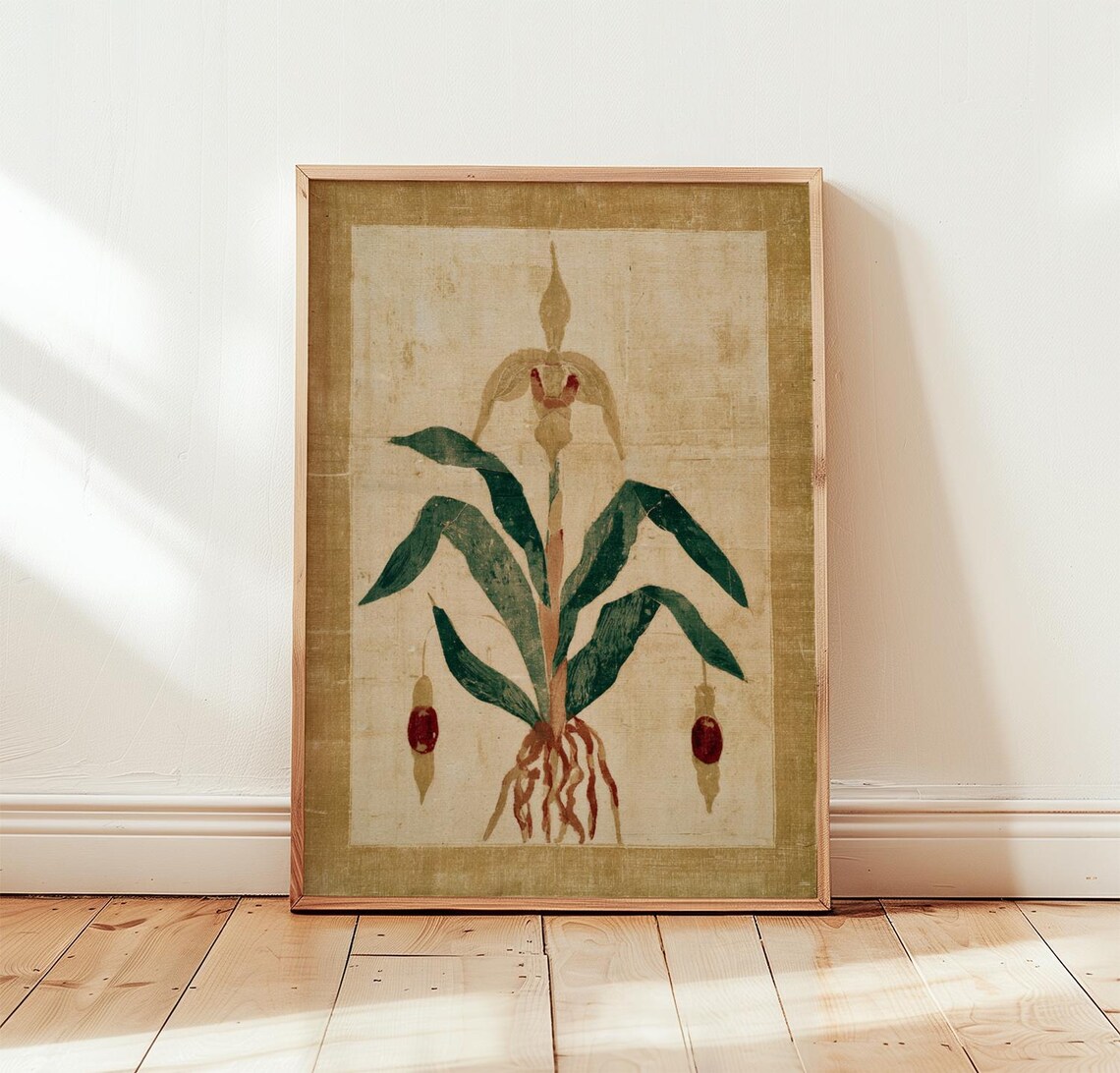 Vintage Botanical Pomegranate Poster