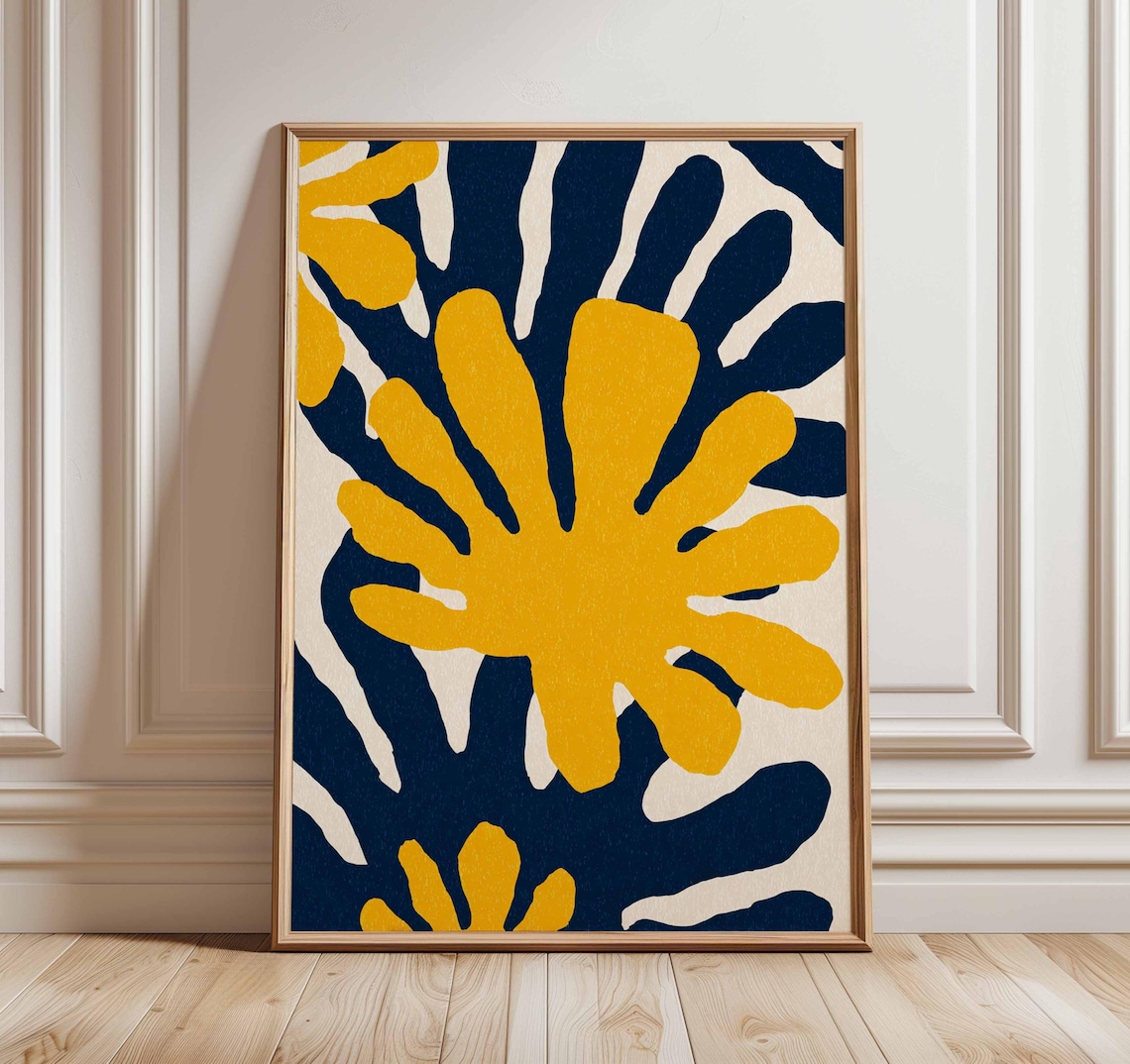 Abstract Floral Poster, Modern Botanical Art Print