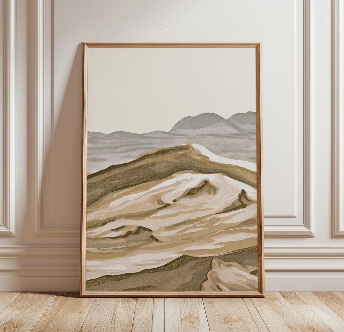 Desert Landscape, Minimal Sand Dunes Art Print
