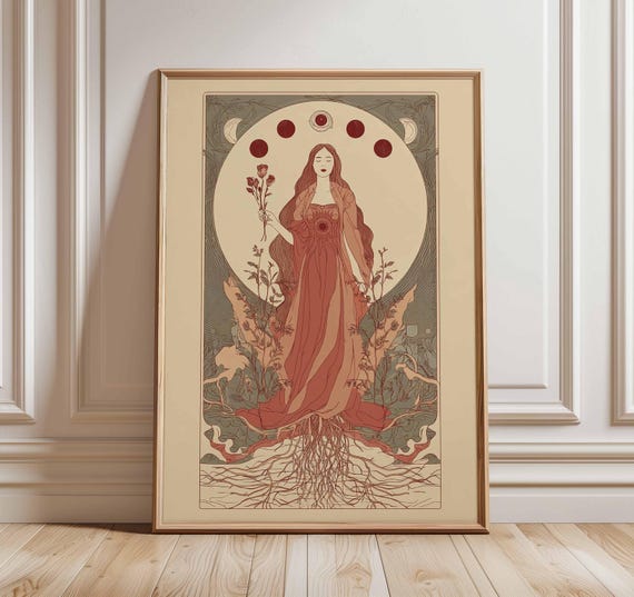Goddess Moon Mystical Boho Art Print