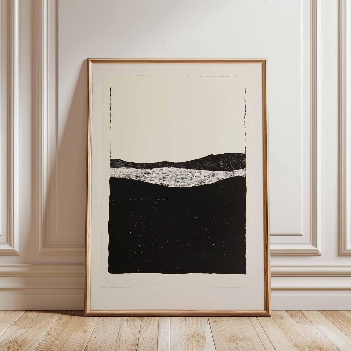 Minimal Abstract Landscape Poster, Scandinavian Design
