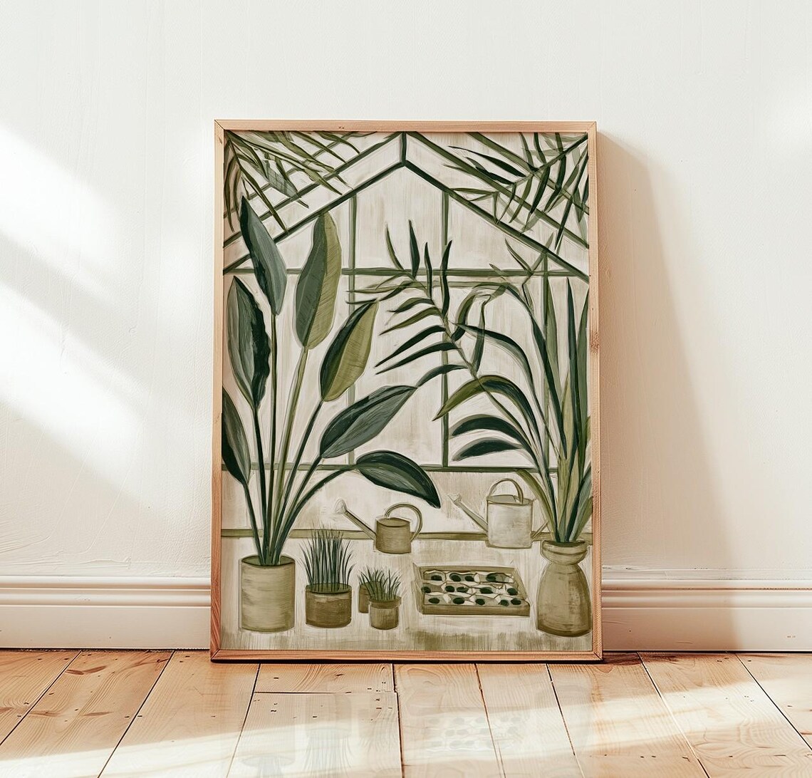 Greenhouse Botanical Illustration, Art Print