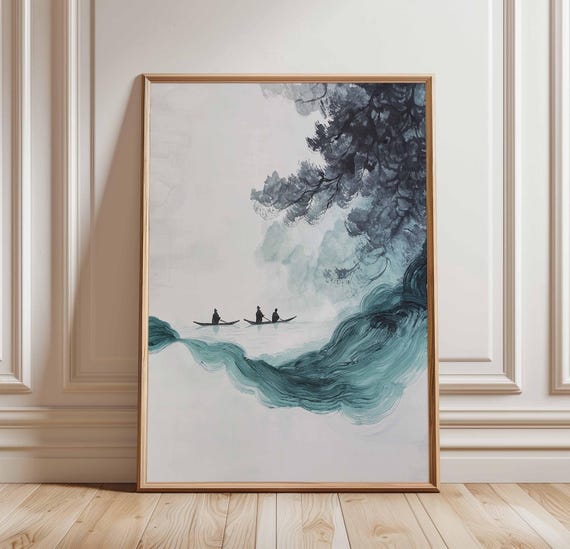 Japanese Wall Art Nature Print Katsushika Hokusai Poster Decor Oriental Botanical