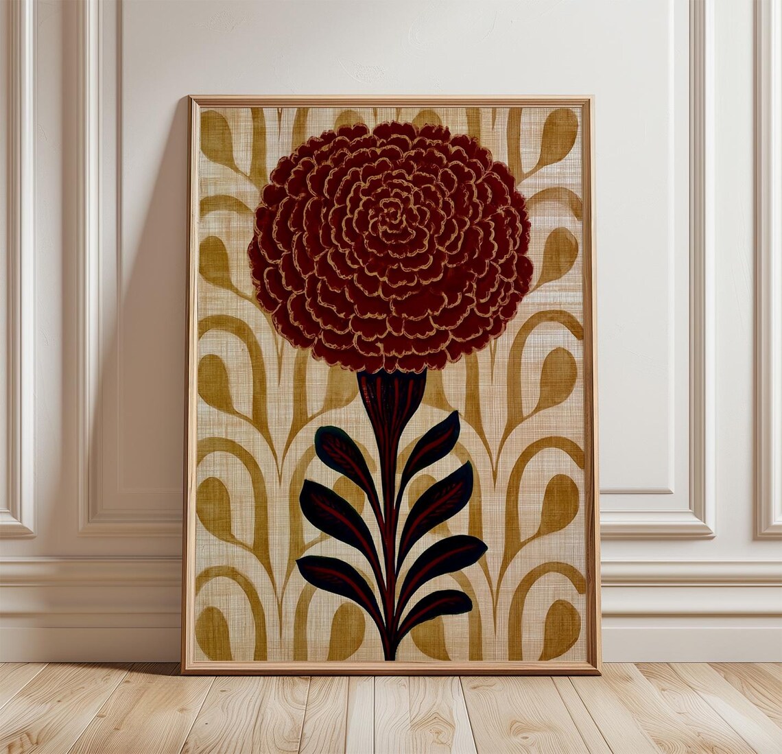Vintage Botanical Marigold Art Print