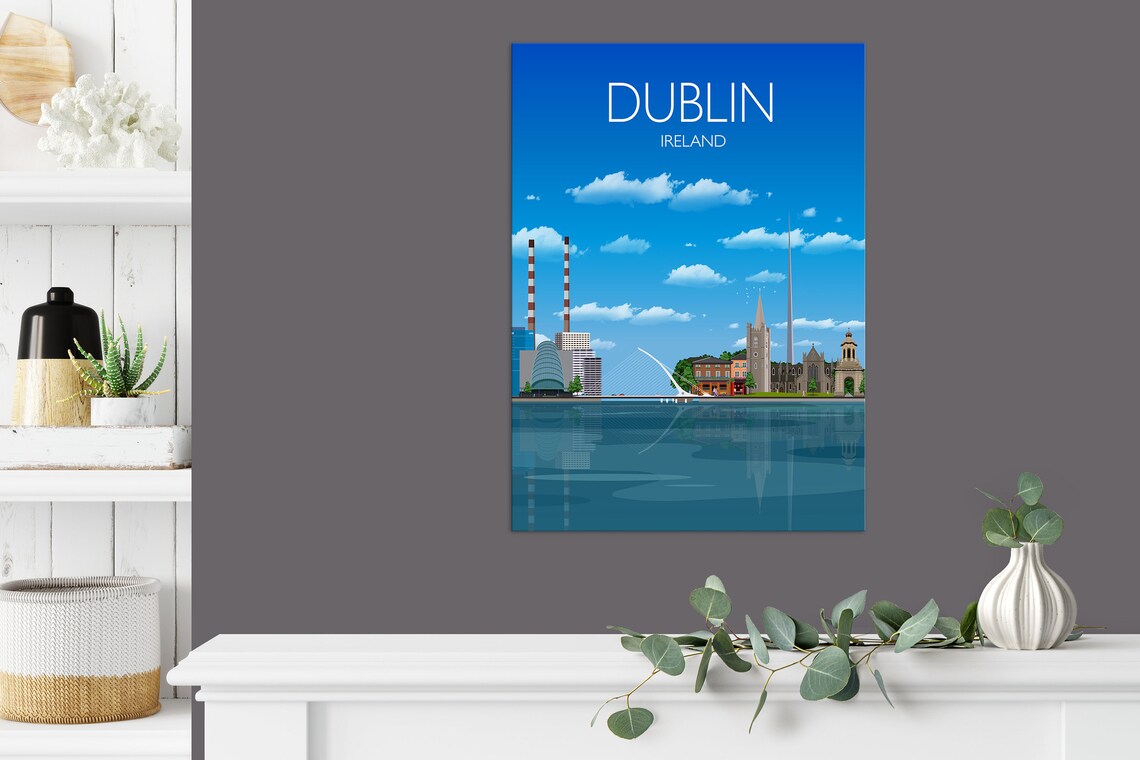 Dublin Travel Poster, Ireland City Print - Image 3