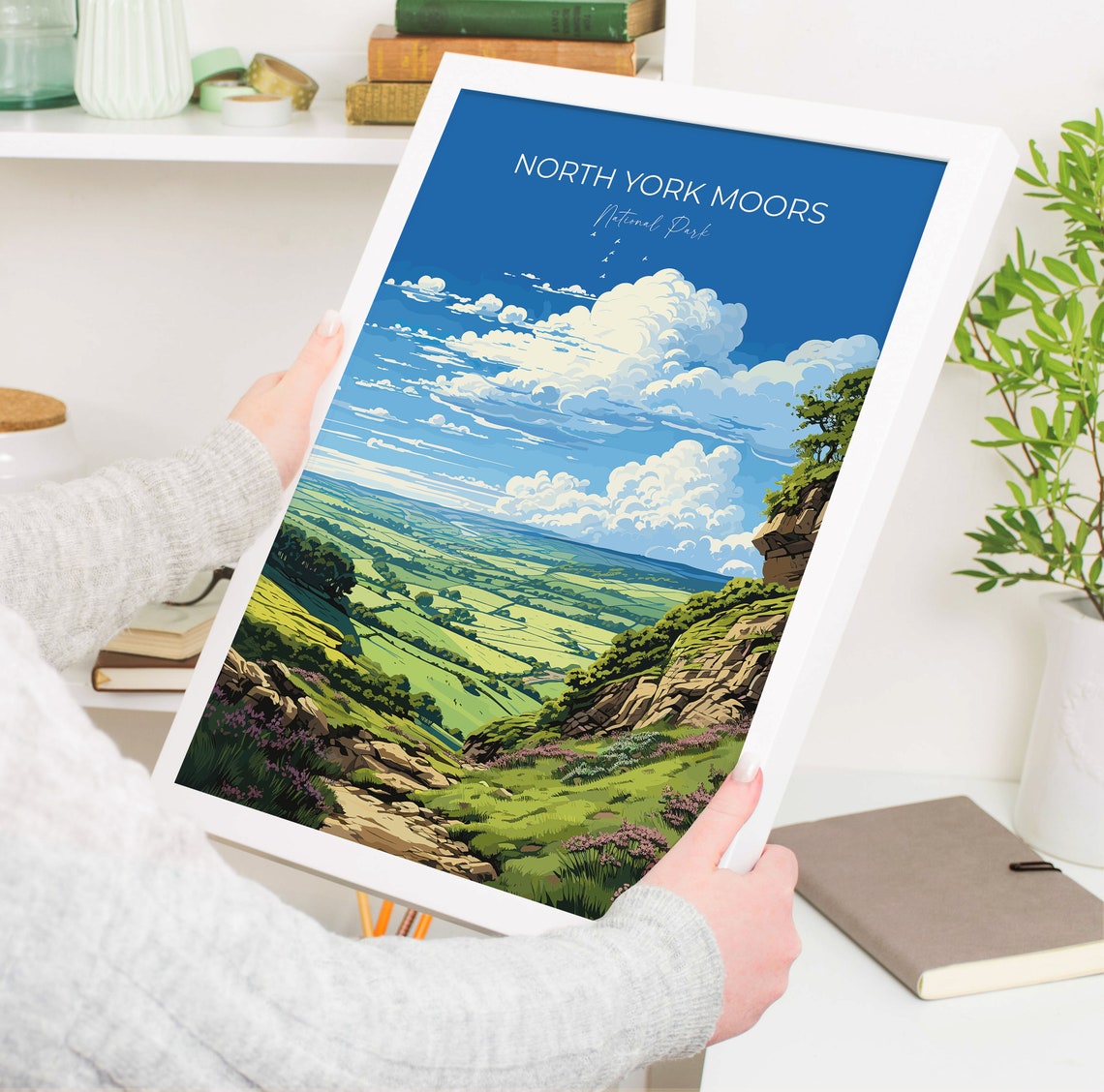 North York Moors Travel Print Wall Art Travel Poster Of North Yorkshire Moors England North York Moors Art Lovers Gift Travel Art Gift - Image 5