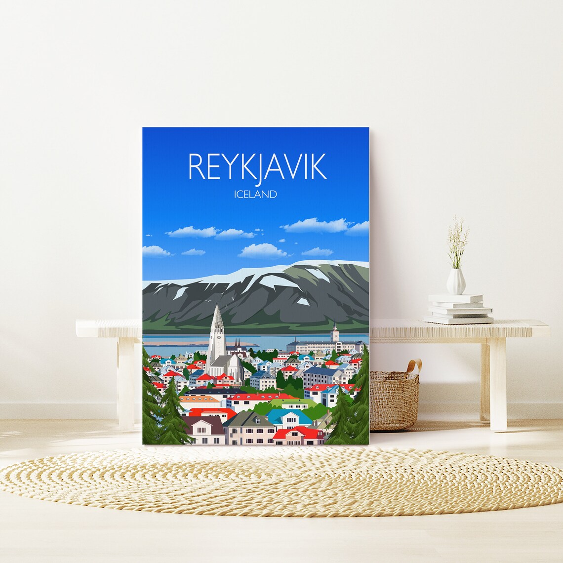 Reykjavik Travel Poster, Iceland Wall Art - Image 3