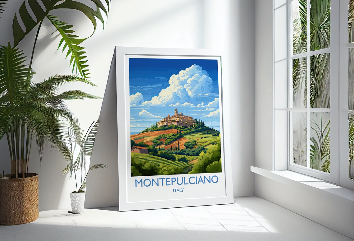 Montepulciano Travel Poster, Italy Art Print - Image 3