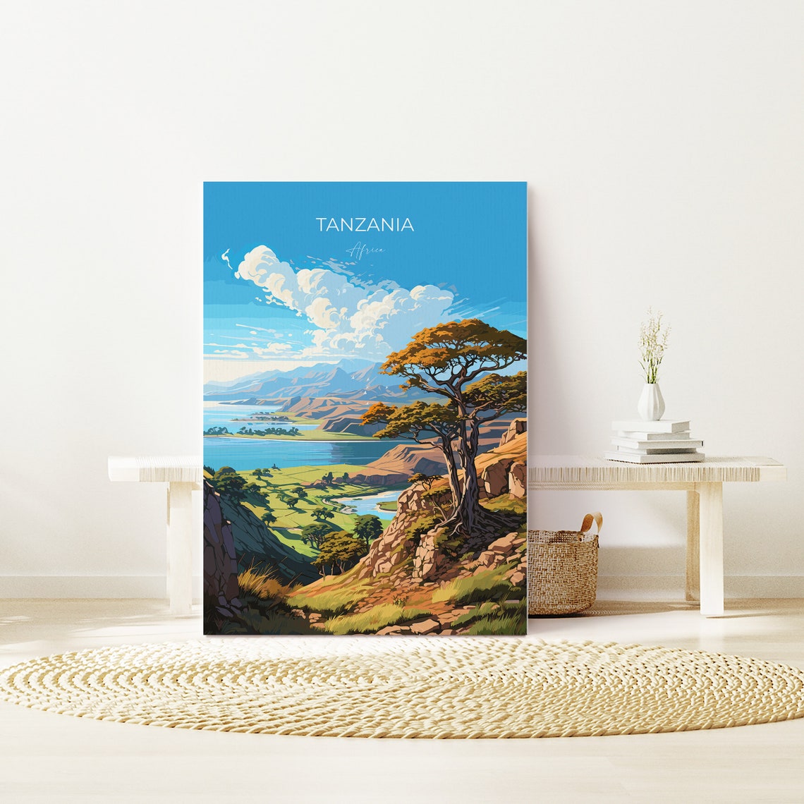 Tanzania Travel Print Travel Poster Of Tanzania Tanzania Gift Tanzania Sunset Africa Africa Art Lovers Gift Wall Art Print - Image 3