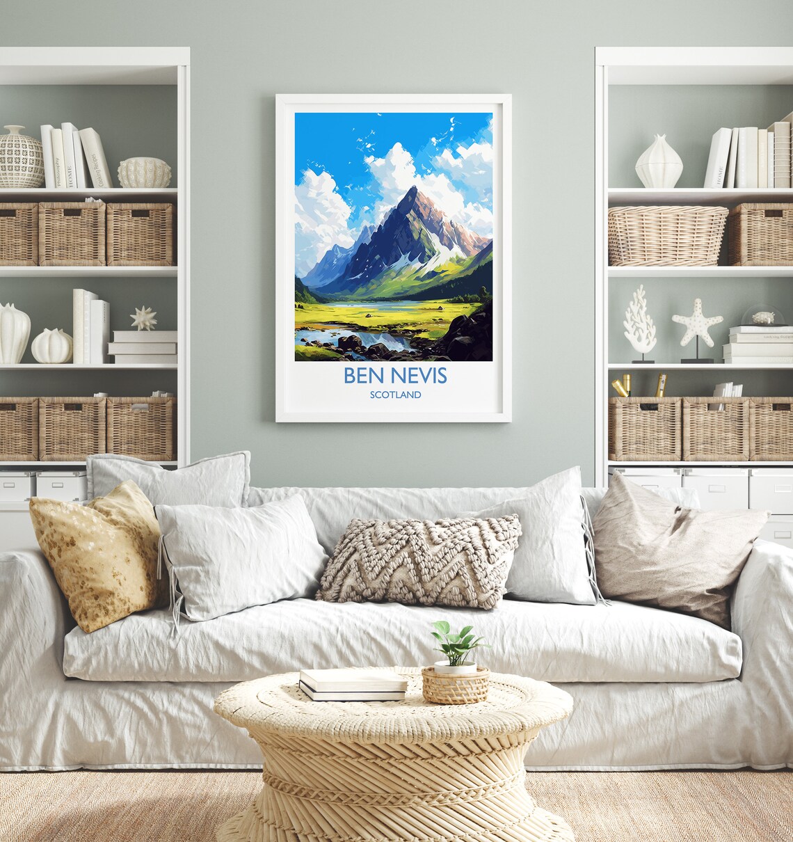 Ben Nevis Scotland Mountain Peak Loch Rocky Glen Travel Poster - Image 3