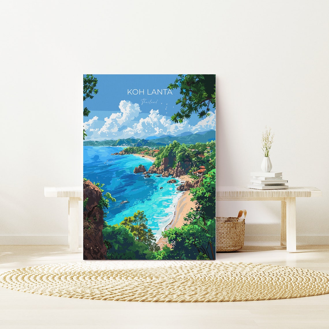 Koh Lanta Travel Poster Wall Art Travel Print Of Koh Lanta Thailand Koh Lanta Art Lovers Gift Travel Gift Art - Image 2